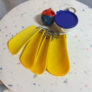 Vintage Tupperware Keychain Lot Shoehorn Bowl Toy
